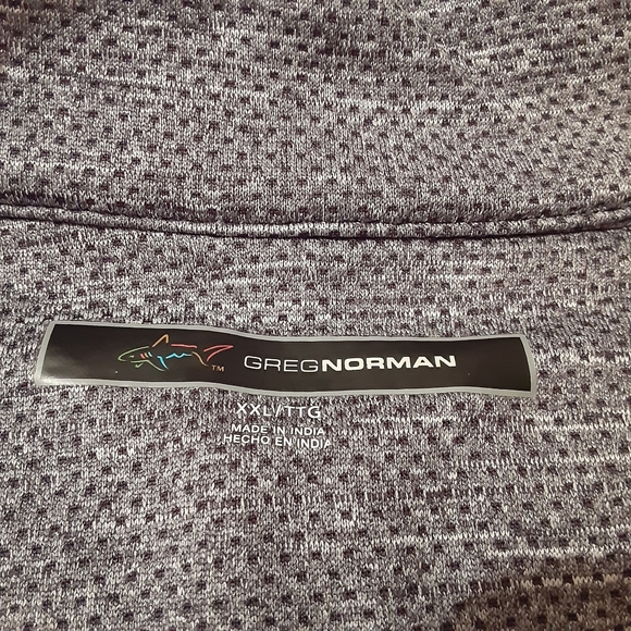 GREG NORMAN GOLF Heather grey/Light grey ,1/4 Zip up L/S Pullover Mens Size XXL. - Picture 4 of 11